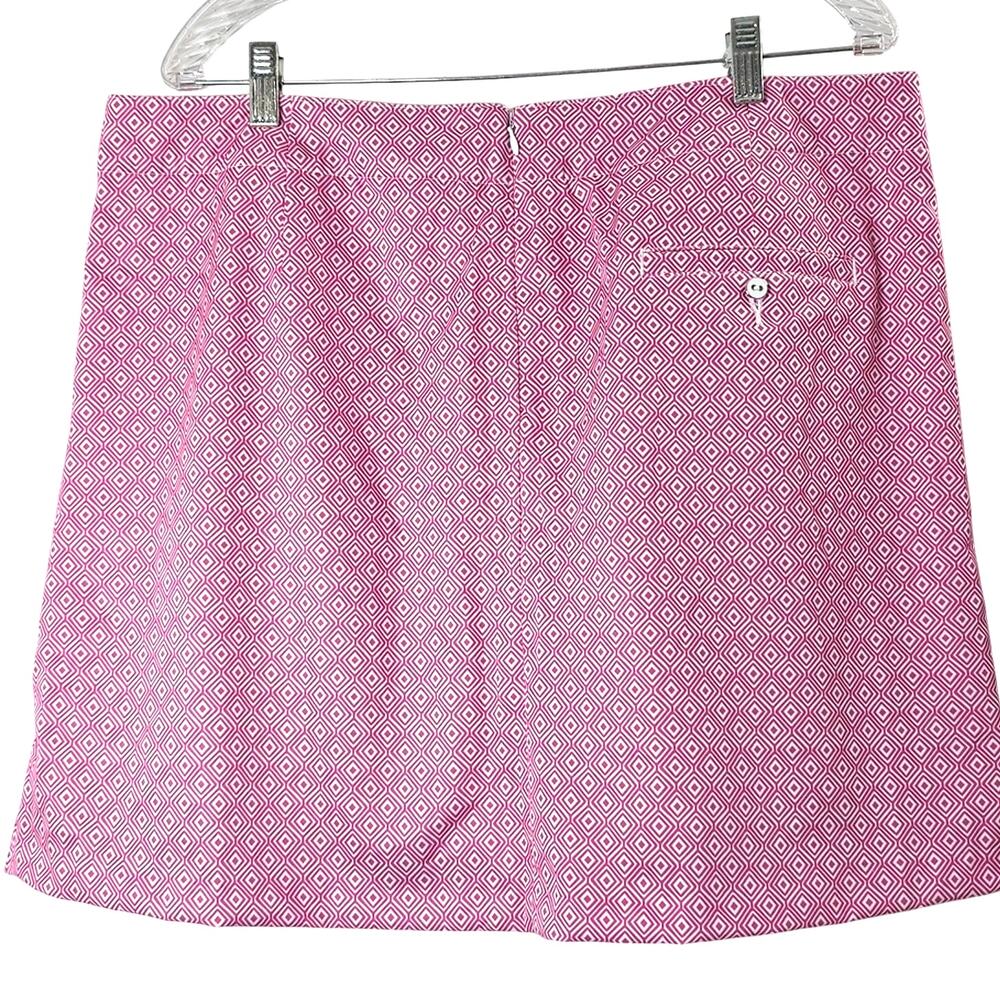 Womens Sz 16 Pink Geometric Pockets Pickleball Tennis Golf Skortv Lady Hagen - Picture 2 of 11